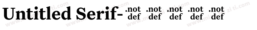 Untitled Serif字体转换